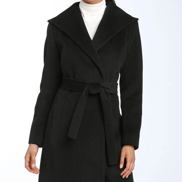 calvin klein womens black coat
